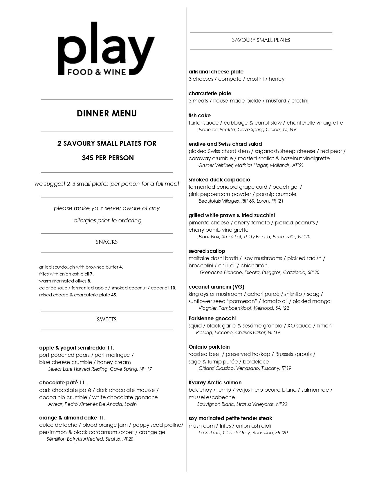 Play food & wine > Home