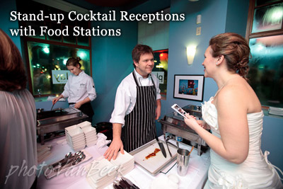 Stand-up Cocktail Receptions with Food Stations