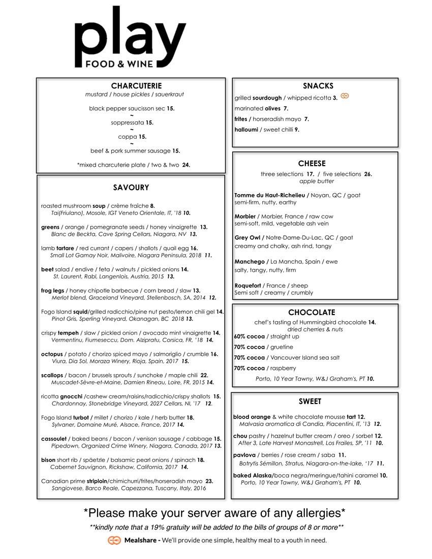 Menus