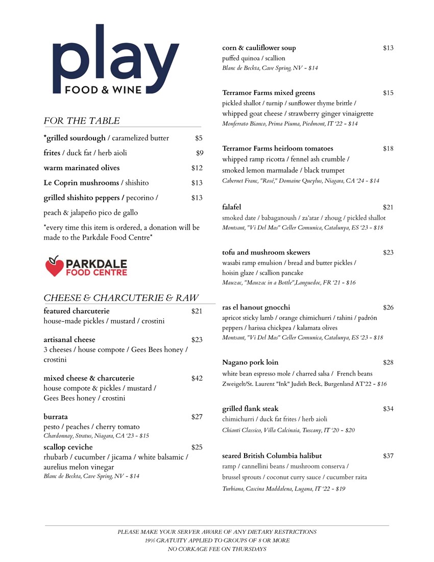 Menus